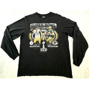 Reebok Exclusive Collection shirt ‎ Super Bowl XLV Steelers Packers Long Sleeve